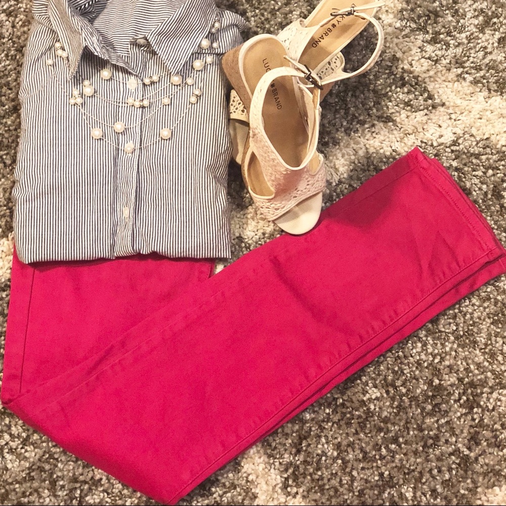 *SALE TONIGHT Hot Pink Lucky Brand Skinny Jeans*